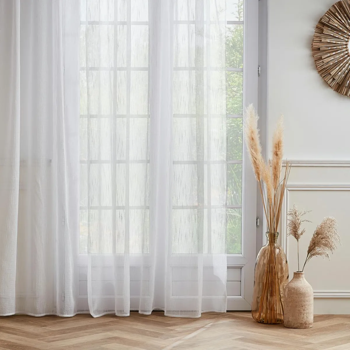 EMINZA Voilage galon fronceur (280 x 240 cm) Raphaël Blanc Outlet
