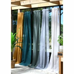 LOVELY CASA Voilage galon fronceur (140 x 260 cm) Derby Vert sapin New