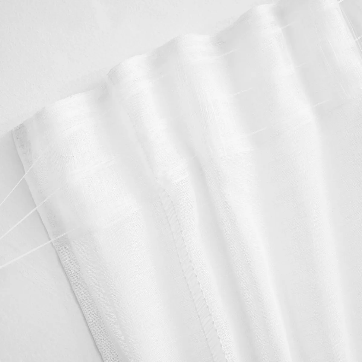 EMINZA Voilage galon fronceur (140 x 240 cm) Léontine Blanc Outlet
