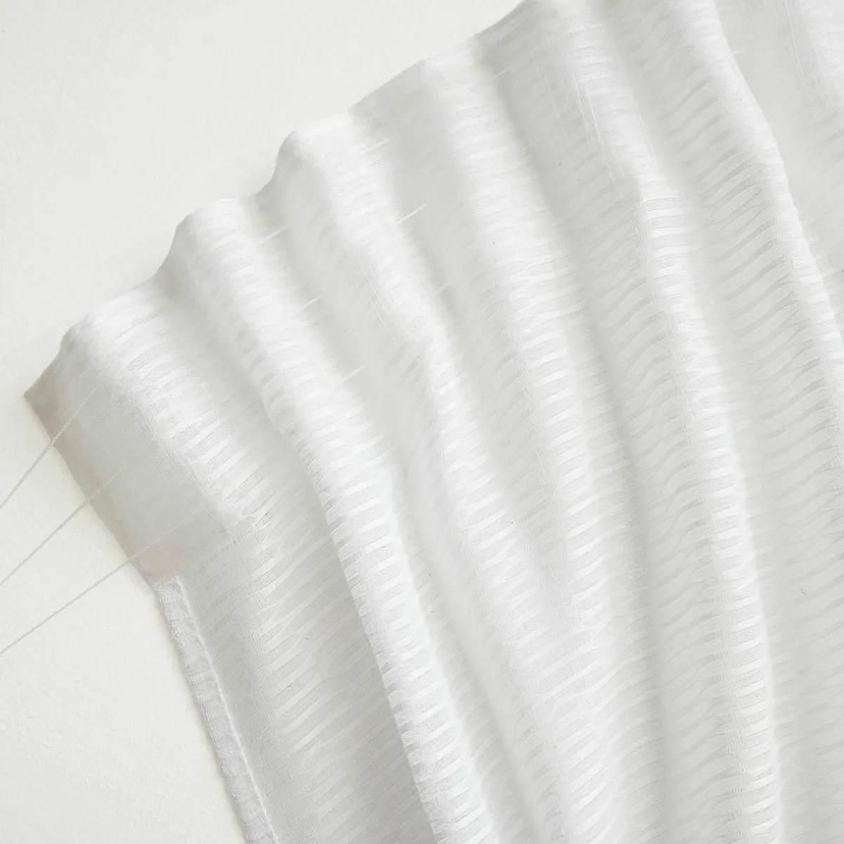 EMINZA Voilage galon fronceur (140 x 240 cm) Maël Blanc