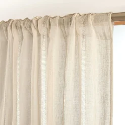 EMINZA Voilage galon fronceur (280 x 240 cm) Léontine Beige Clearance