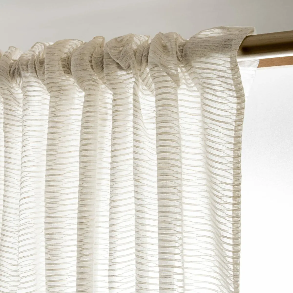 EMINZA Voilage galon fronceur (280 x 240 cm) Maël Beige Best
