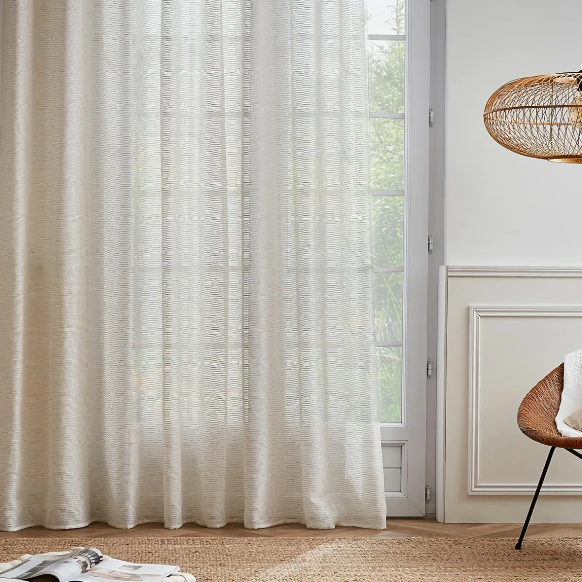 EMINZA Voilage galon fronceur (280 x 240 cm) Maël Beige Best
