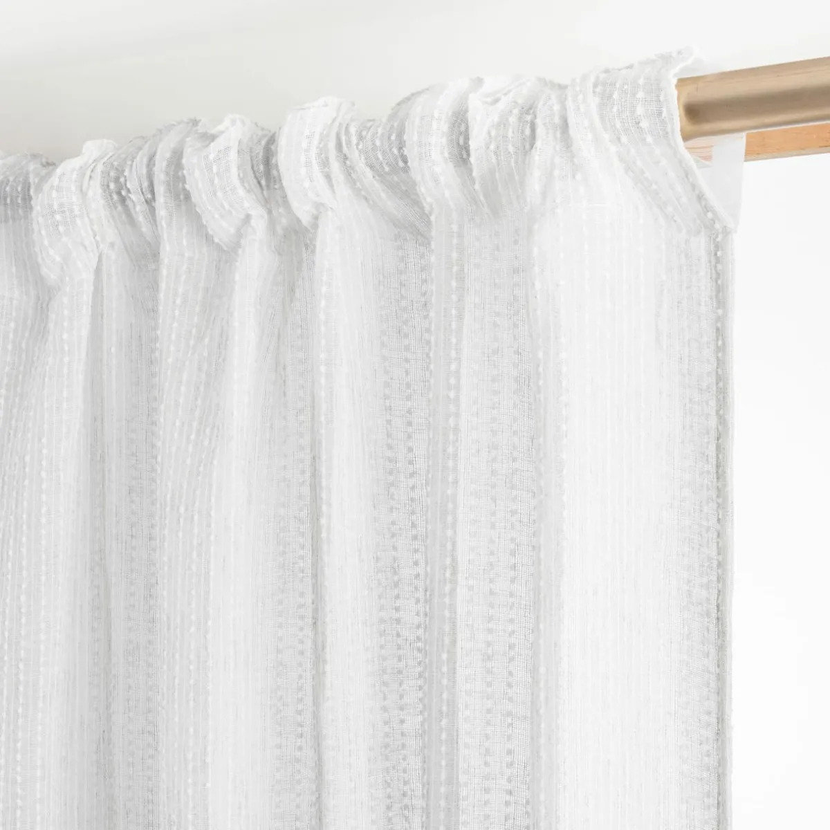 EMINZA Voilage galon fronceur (280 x 240 cm) Arthur Blanc Discount