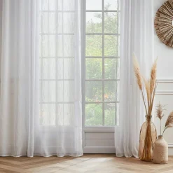 EMINZA Voilage galon fronceur (140 x 240 cm) Raphaël Blanc Discount