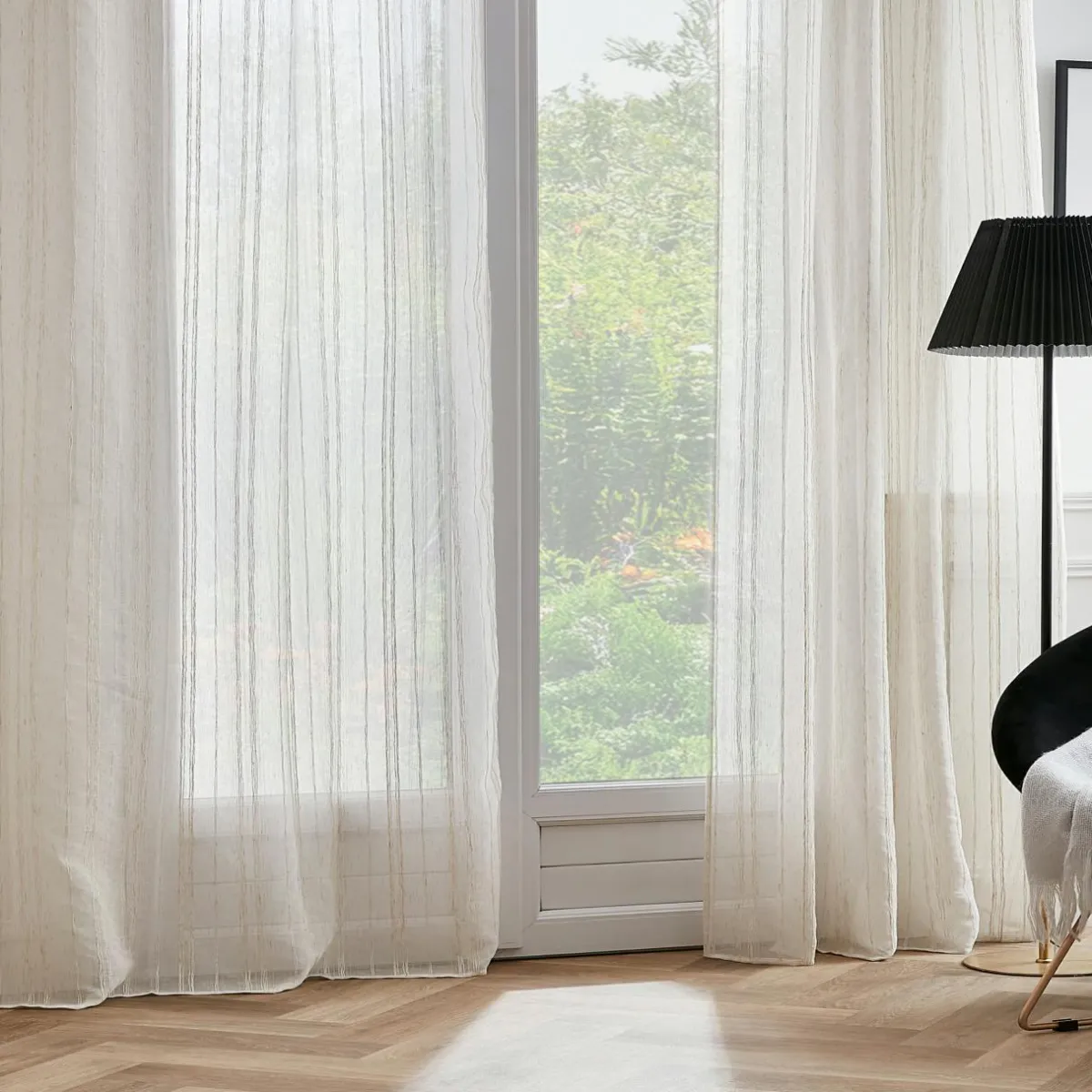 EMINZA Voilage galon fronceur (140 x 240 cm) Théo Beige Sale