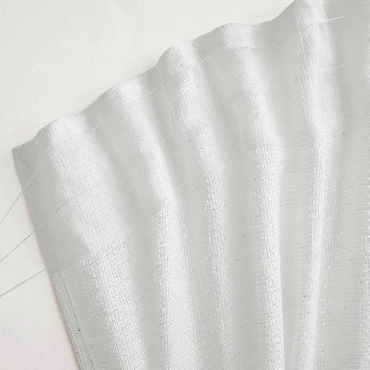 EMINZA Voilage galon fronceur effet lin (280 x 240 cm) Luca Blanc Clearance