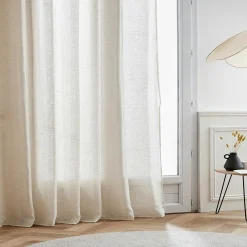 EMINZA Voilage galon fronceur effet lin (280 x 240 cm) Luca Beige Sale