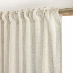 EMINZA Voilage galon fronceur effet lin (140 x 240 cm) Luca Beige Sale
