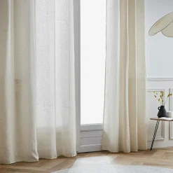 EMINZA Voilage galon fronceur effet lin (140 x 240 cm) Luca Beige Sale