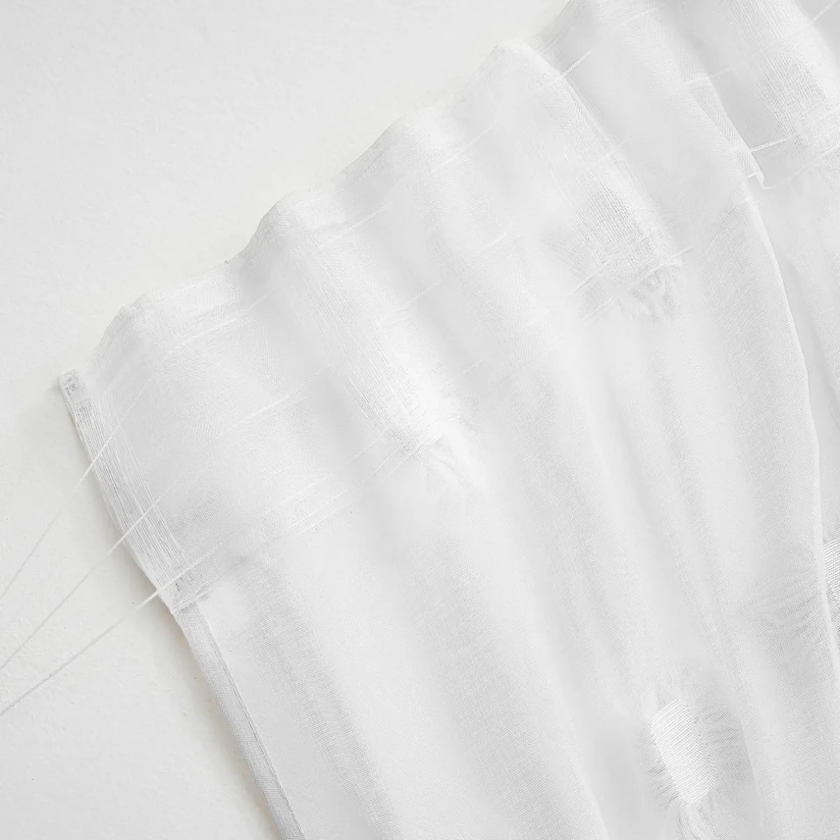 EMINZA Voilage galon fronceur pompons (280 x 240 cm) Suzie Blanc Outlet