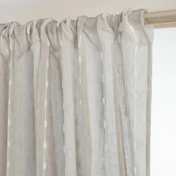 EMINZA Voilage galon fronceur pompons (140 x 240 cm) Axel Beige