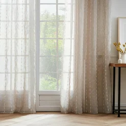 EMINZA Voilage galon fronceur pompons (140 x 240 cm) Axel Beige