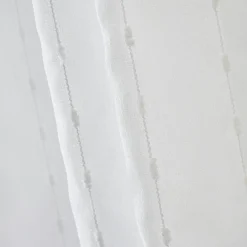 EMINZA Voilage galon fronceur pompons (280 x 240 cm) Axel Blanc
