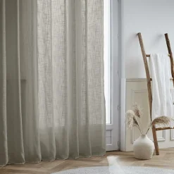EMINZA Voilage grande largeur effet lin (400 x 240 cm) Robin Taupe Clearance