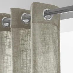 EMINZA Voilage grande largeur effet lin (400 x 240 cm) Robin Taupe Clearance