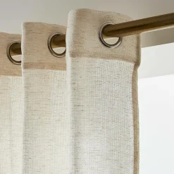 EMINZA Voilage grande largeur effet lin (400 x 240 cm) Luca Beige New