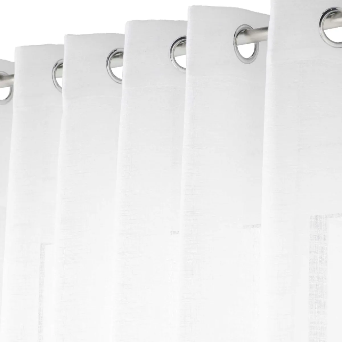 douceur d'intu017drieur Voilage grande largeur effet lin tissé (400 x 240 cm) Haltona Blanc Hot