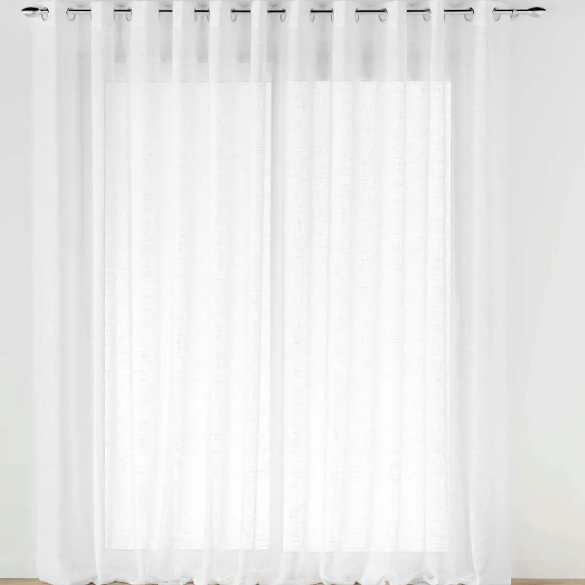 douceur d'intu017drieur Voilage grande largeur effet lin tissé (400 x 240 cm) Haltona Blanc Hot