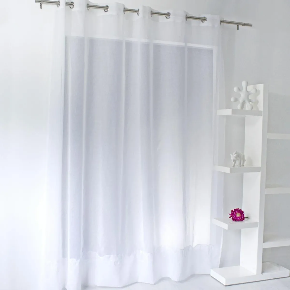 ENJOY HOME Voilage grande largeur œillets (240 x 240 cm) Solis Blanc New