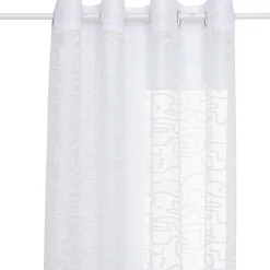 Atmosphera, cru017dateur d'intu017drieur Voilage œillets (140 x 240 cm) Abstrait Blanc