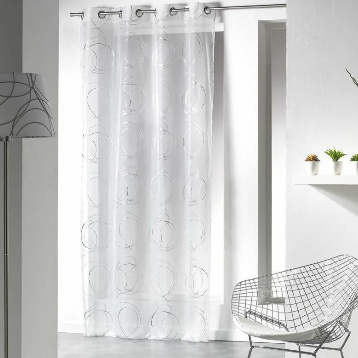 DOUCEUR D'INTERIEUR Voilage œillets (140 x 240 cm) Bully Blanc Clearance