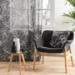 DOUCEUR D'INTERIEUR Voilage œillets (140 x 240 cm) Cabana Noir Discount