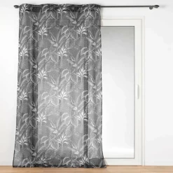 DOUCEUR D'INTERIEUR Voilage œillets (140 x 240 cm) Cabana Noir Discount