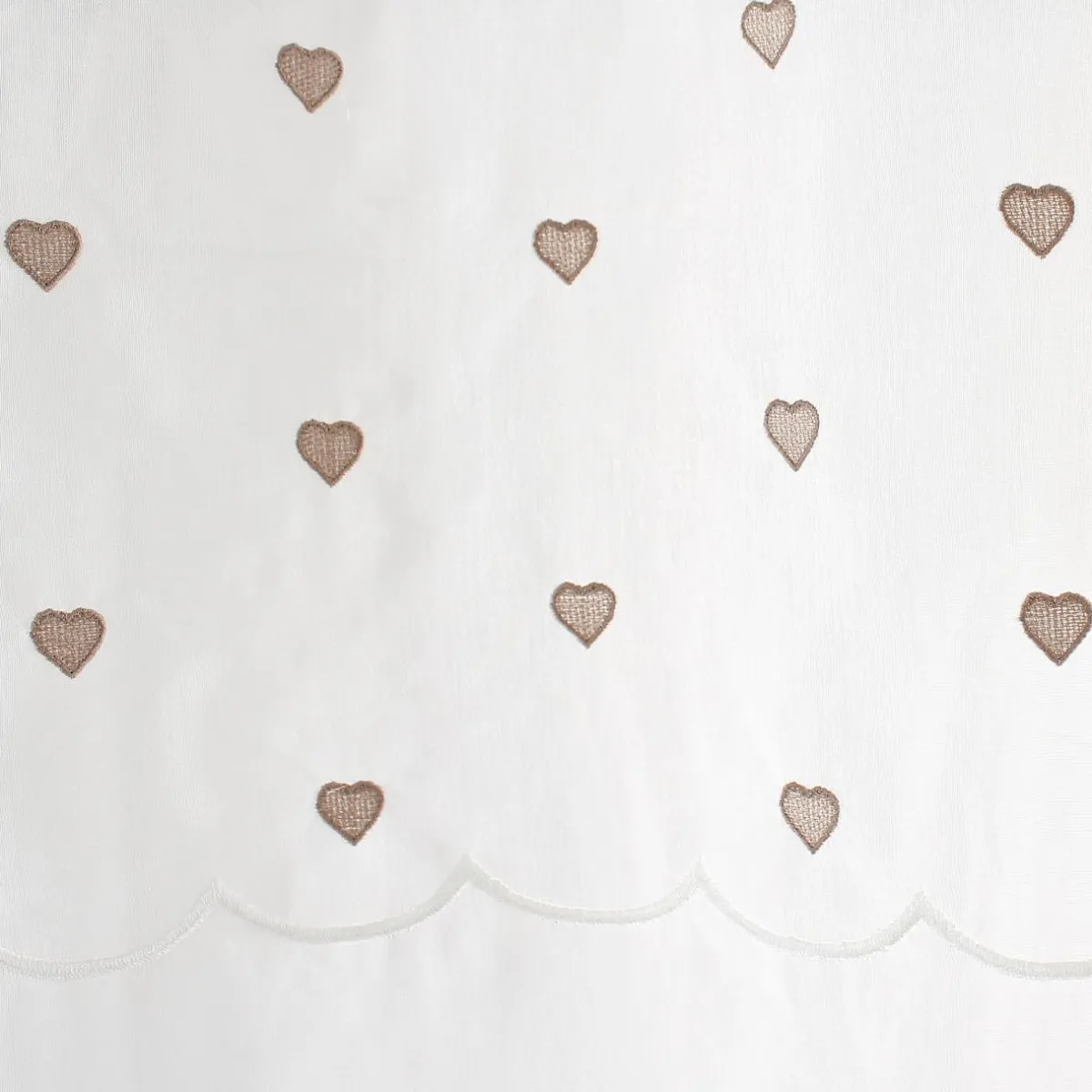 ENJOY HOME Voilage œillets (140 x 240 cm) Coeurs Beige Best