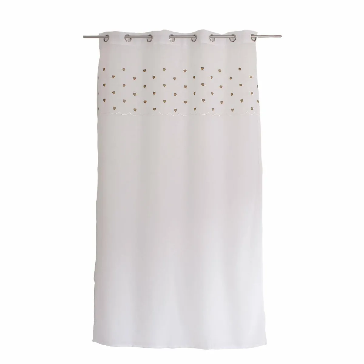 ENJOY HOME Voilage œillets (140 x 240 cm) Coeurs Beige Best