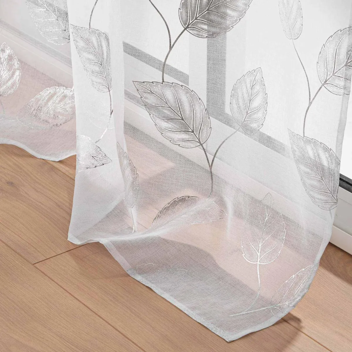DOUCEUR D'INTERIEUR Voilage œillets (140 x 280 cm) Edelia Argent Outlet