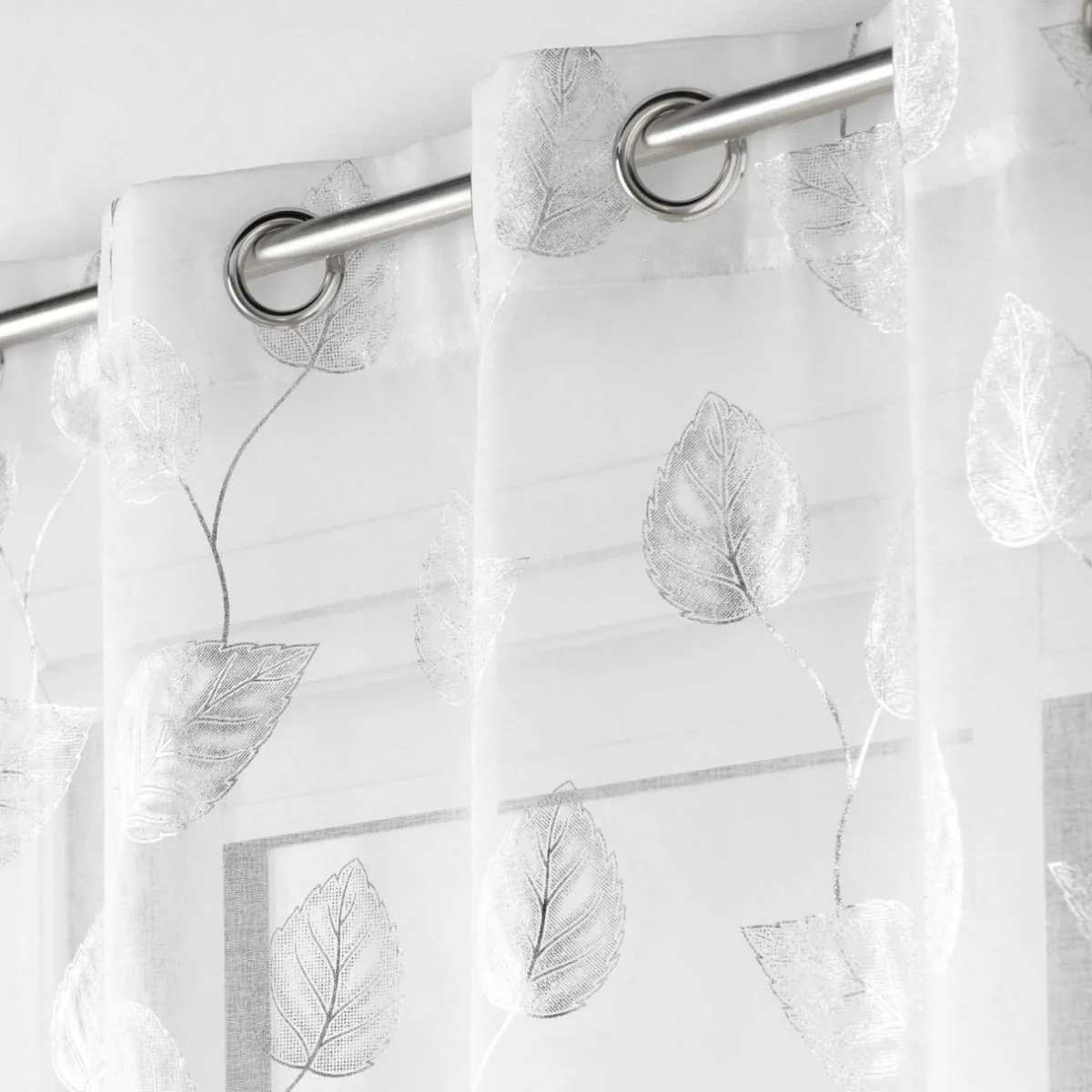 DOUCEUR D'INTERIEUR Voilage œillets (140 x 280 cm) Edelia Argent Outlet