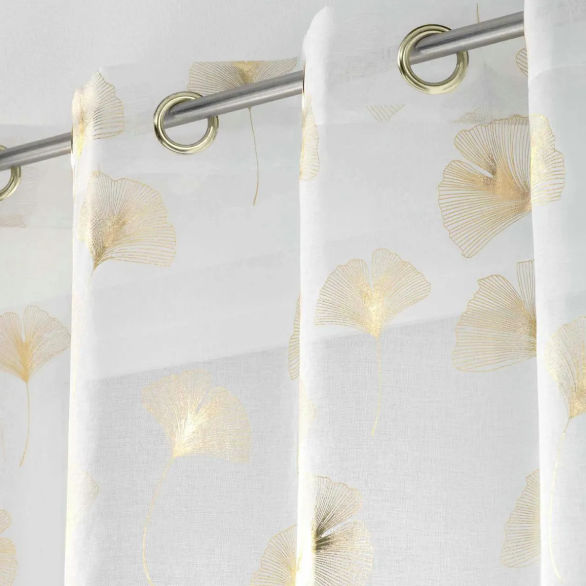 DOUCEUR D'INTERIEUR Voilage œillets (140 x 240 cm) Ginkgold Or Hot