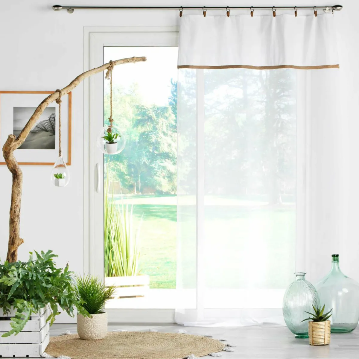 DOUCEUR D'INTERIEUR Voilage œillets (140 x 240 cm) Leana Blanc Outlet