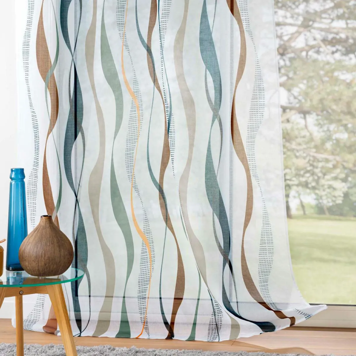 DOUCEUR D'INTERIEUR Voilage œillets (140 x 240 cm) Lisana Multicolore Sale