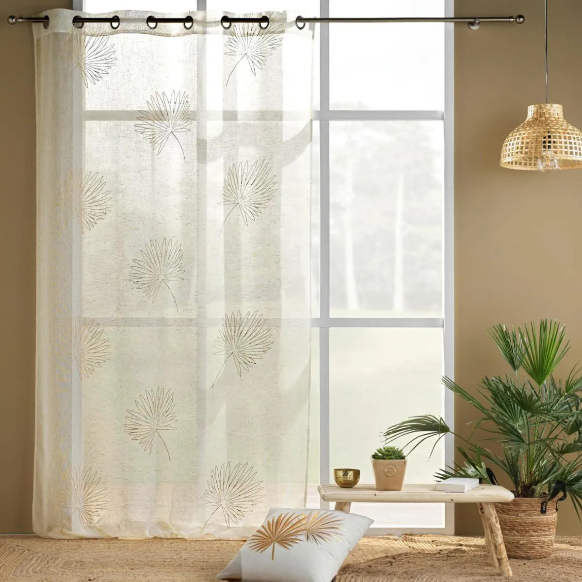douceur d'intu017drieur Voilage œillets (140 x 240 cm) Lotus Beige Best