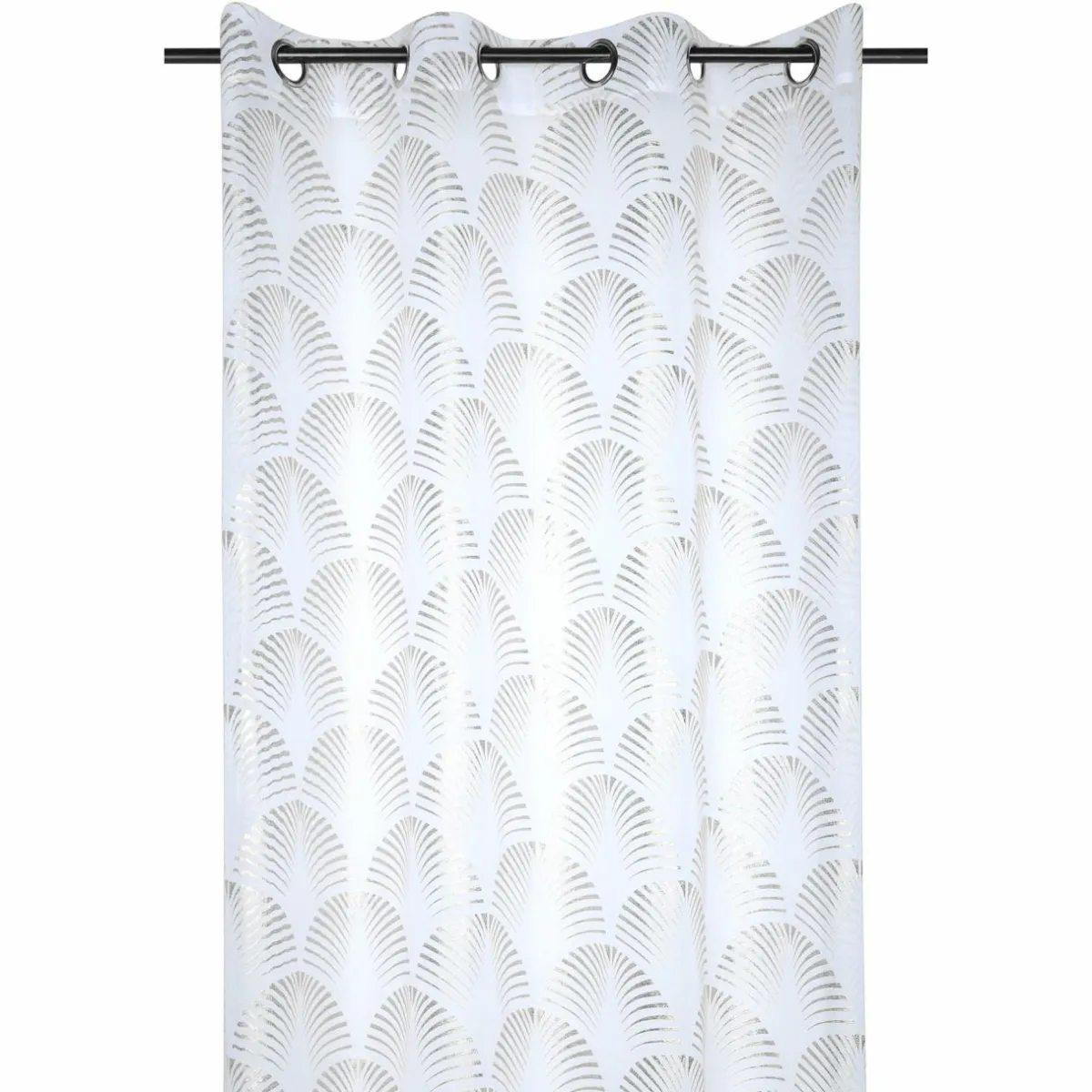 LOVELY CASA Voilage œillets (140 x 260 cm) Maldives Argent Hot