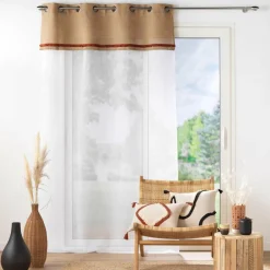 DOUCEUR D'INTERIEUR Voilage œillets (140 x 240 cm) Malory Terracotta Clearance