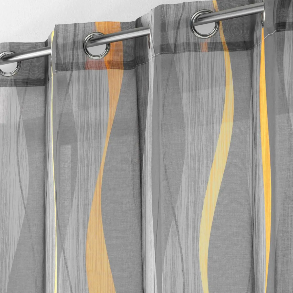 DOUCEUR D'INTERIEUR Voilage œillets (140 x 240 cm) Ondulys Gris Anthracite Clearance
