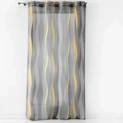 DOUCEUR D'INTERIEUR Voilage œillets (140 x 240 cm) Ondulys Gris Anthracite Clearance