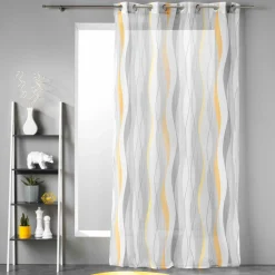 DOUCEUR D'INTERIEUR Voilage œillets (140 x 240 cm) Ondulys Blanc Hot