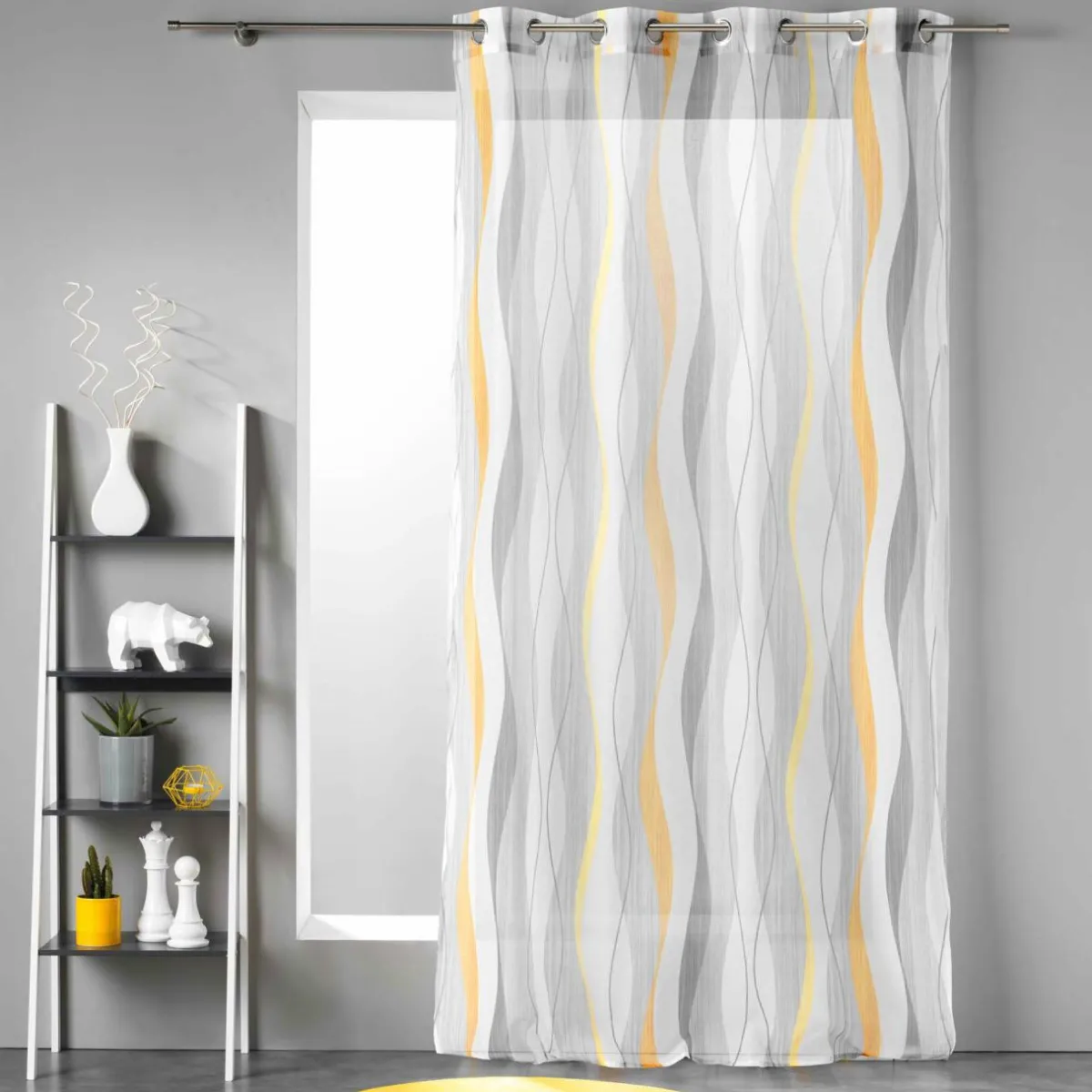 DOUCEUR D'INTERIEUR Voilage œillets (140 x 240 cm) Ondulys Blanc Hot