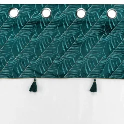 DOUCEUR D'INTERIEUR Voilage œillets (140 x 240 cm) Palmina Bleu canard Online