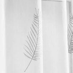 DOUCEUR D'INTERIEUR Voilage œillets (140 x 240 cm) Palmeor Argent Discount
