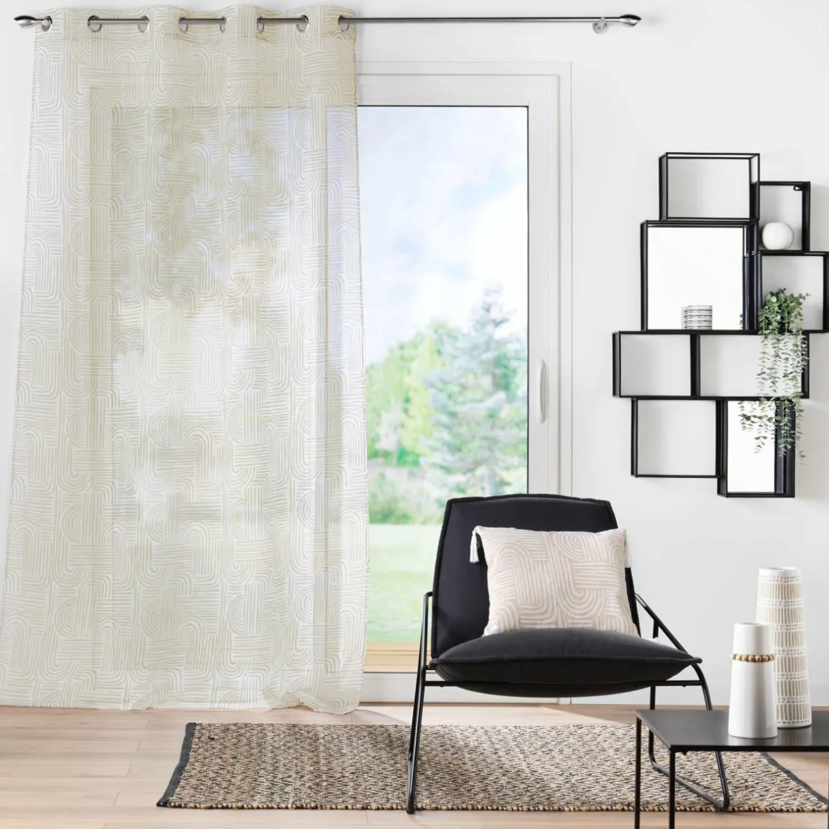 DOUCEUR D'INTERIEUR Voilage œillets (140 x 240 cm) Pandore Blanc Sale
