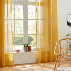 ATMOSPHERA Voilage œillets (140 x 240 cm) Sab Jaune ocre New