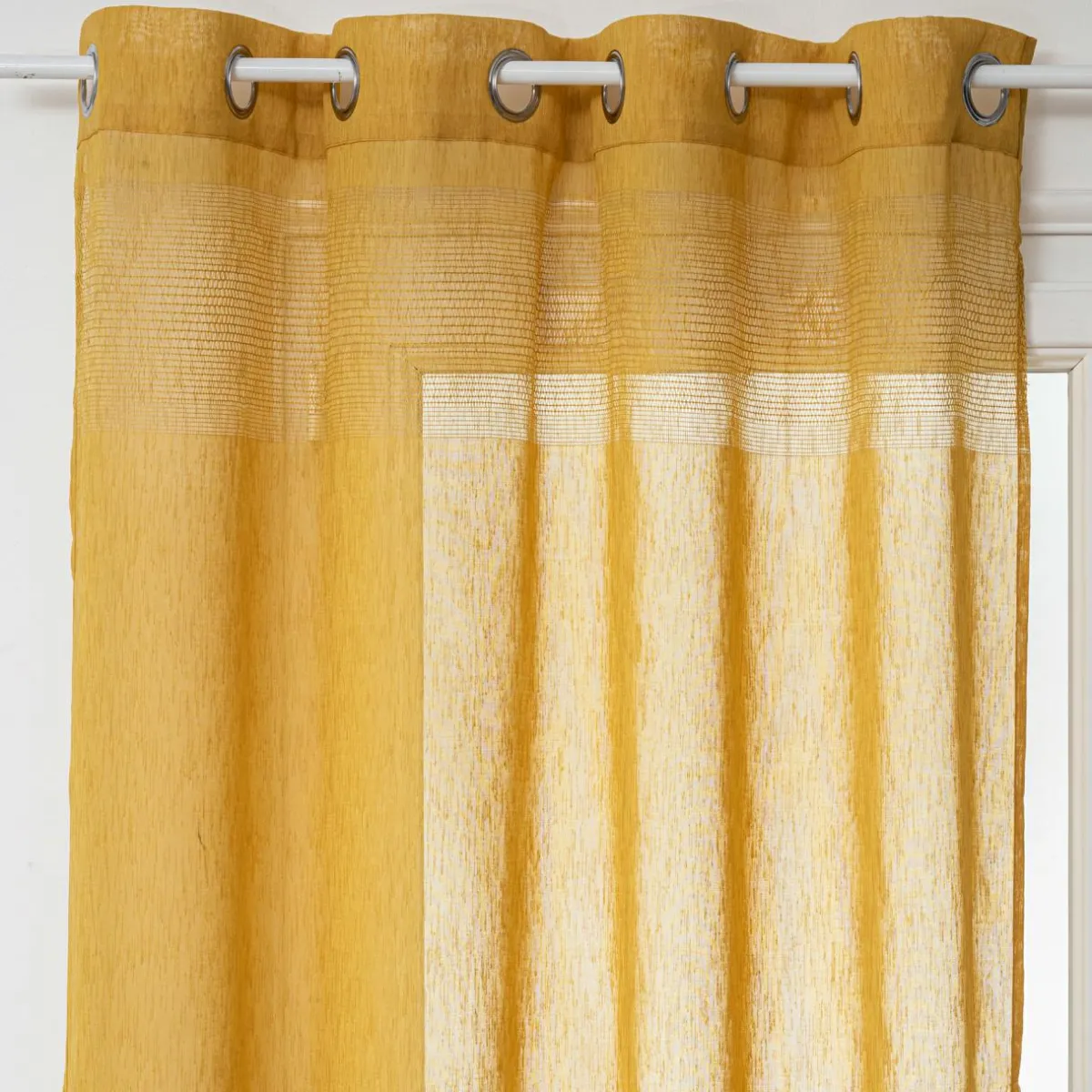 ATMOSPHERA Voilage œillets (140 x 240 cm) Sab Jaune ocre New