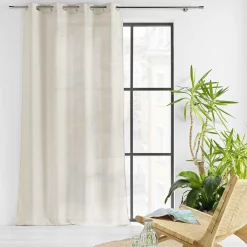 douceur d'intu017drieur Voilage œillets effet lainage (140 x 240 cm) Loulaine Beige