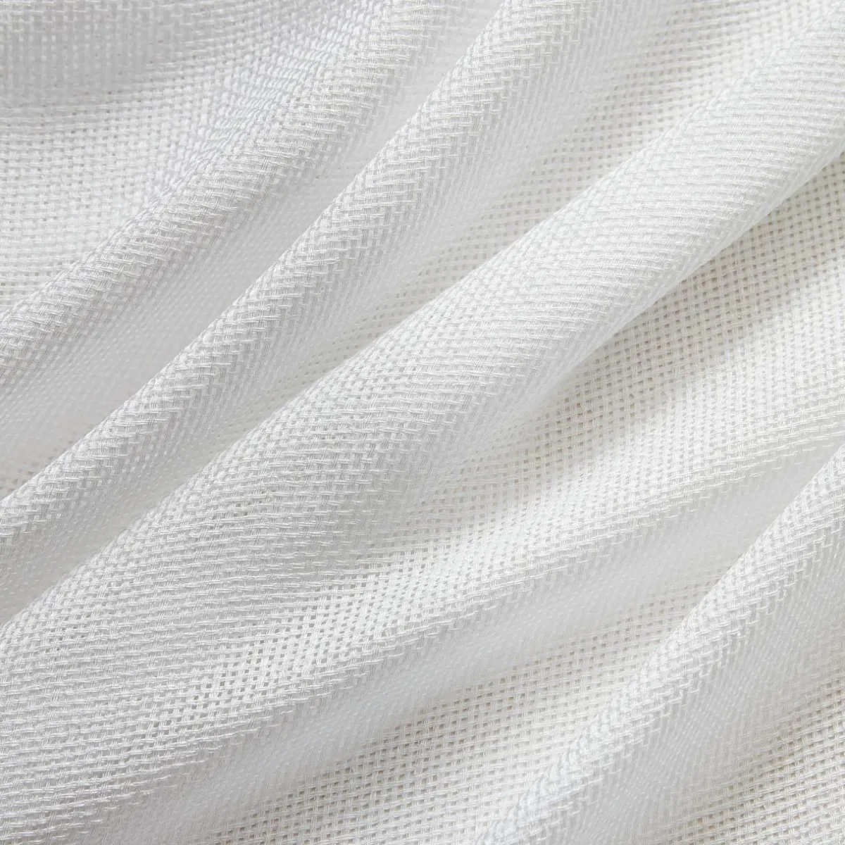 EMINZA Voilage œillets effet lin (140 x 280 cm) Luca Blanc Discount