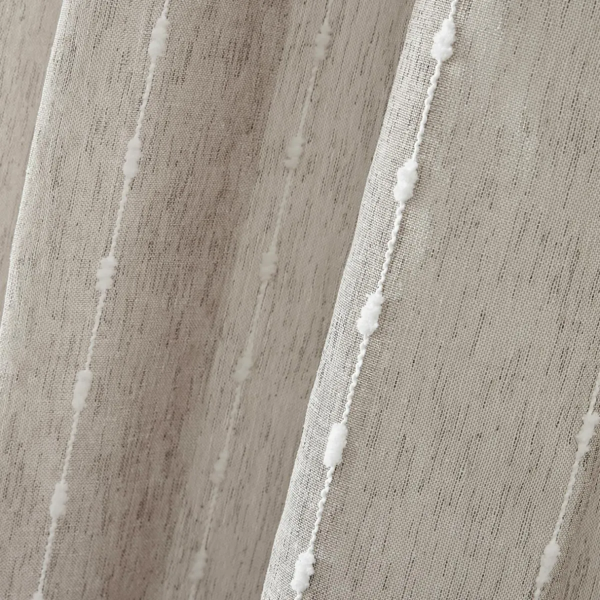 EMINZA Voilage œillets pompons (140 x 240 cm) Axel Beige Outlet